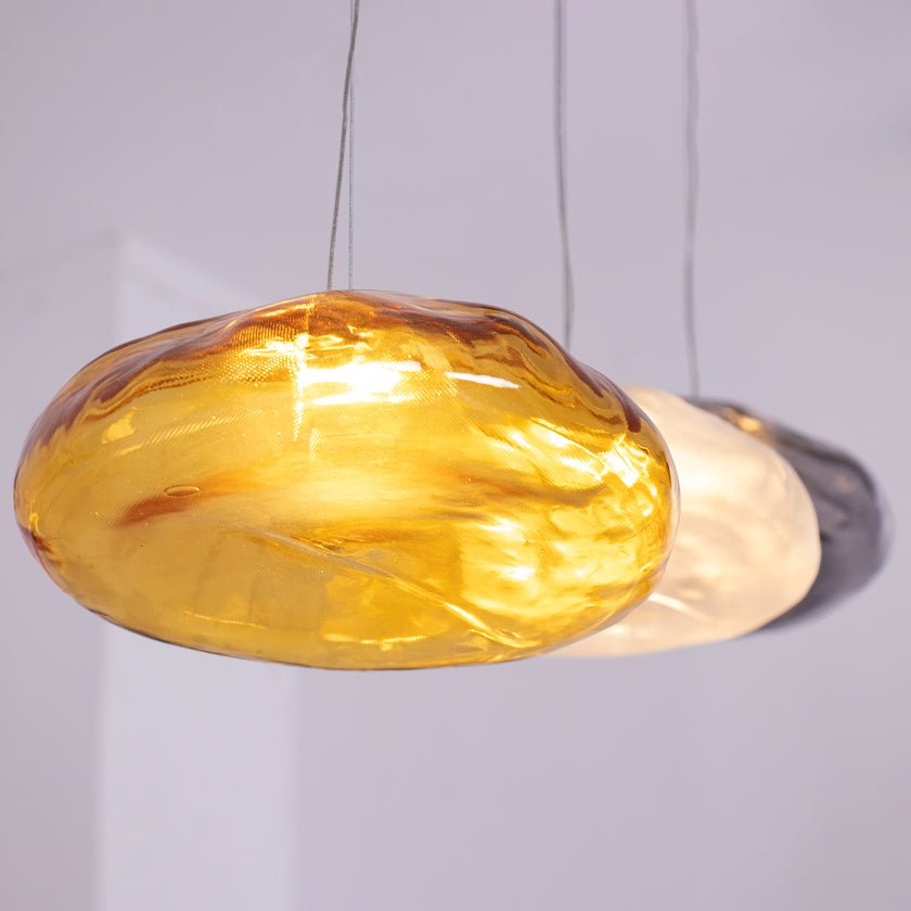 Blown Glass Mesh Pendant Light