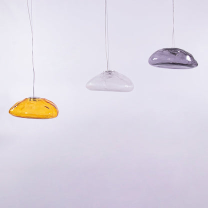 Blown Glass Mesh Pendant Light