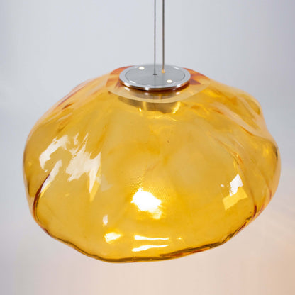 Blown Glass Mesh Pendant Light