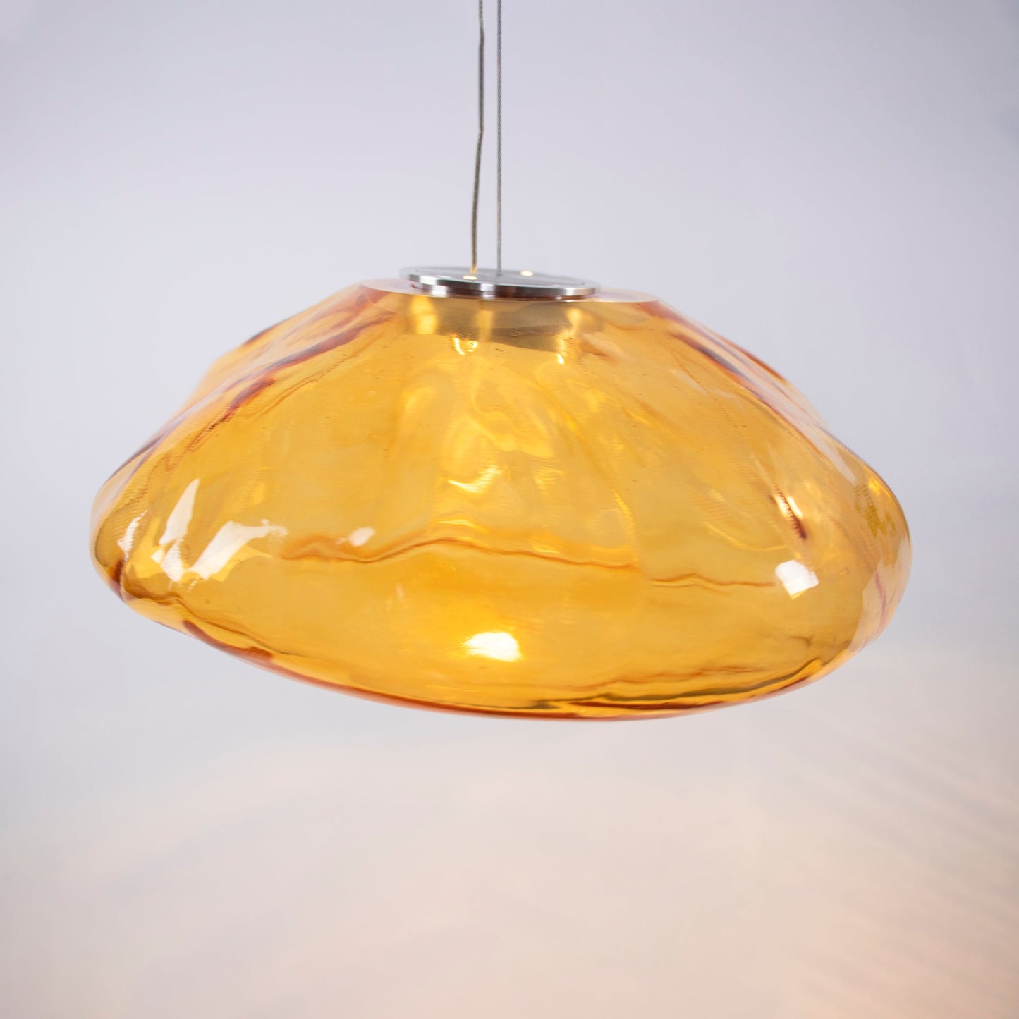 Blown Glass Mesh Pendant Light