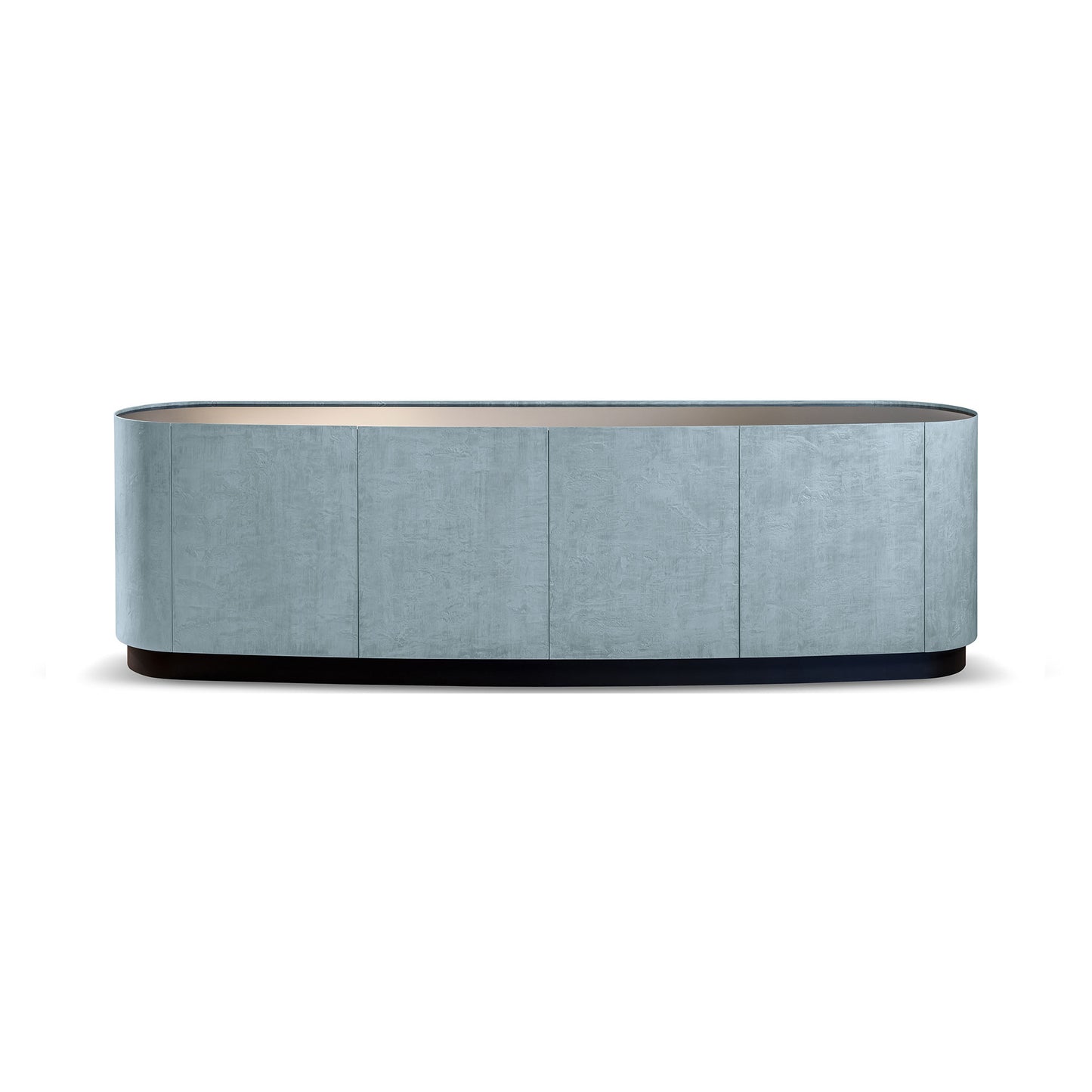 Blue Slate Effect Four Door Buffet