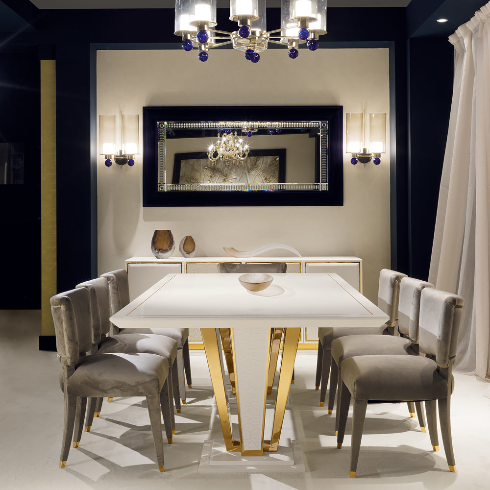 Exclusive Contemporary Gold-Plated Dining Table Set