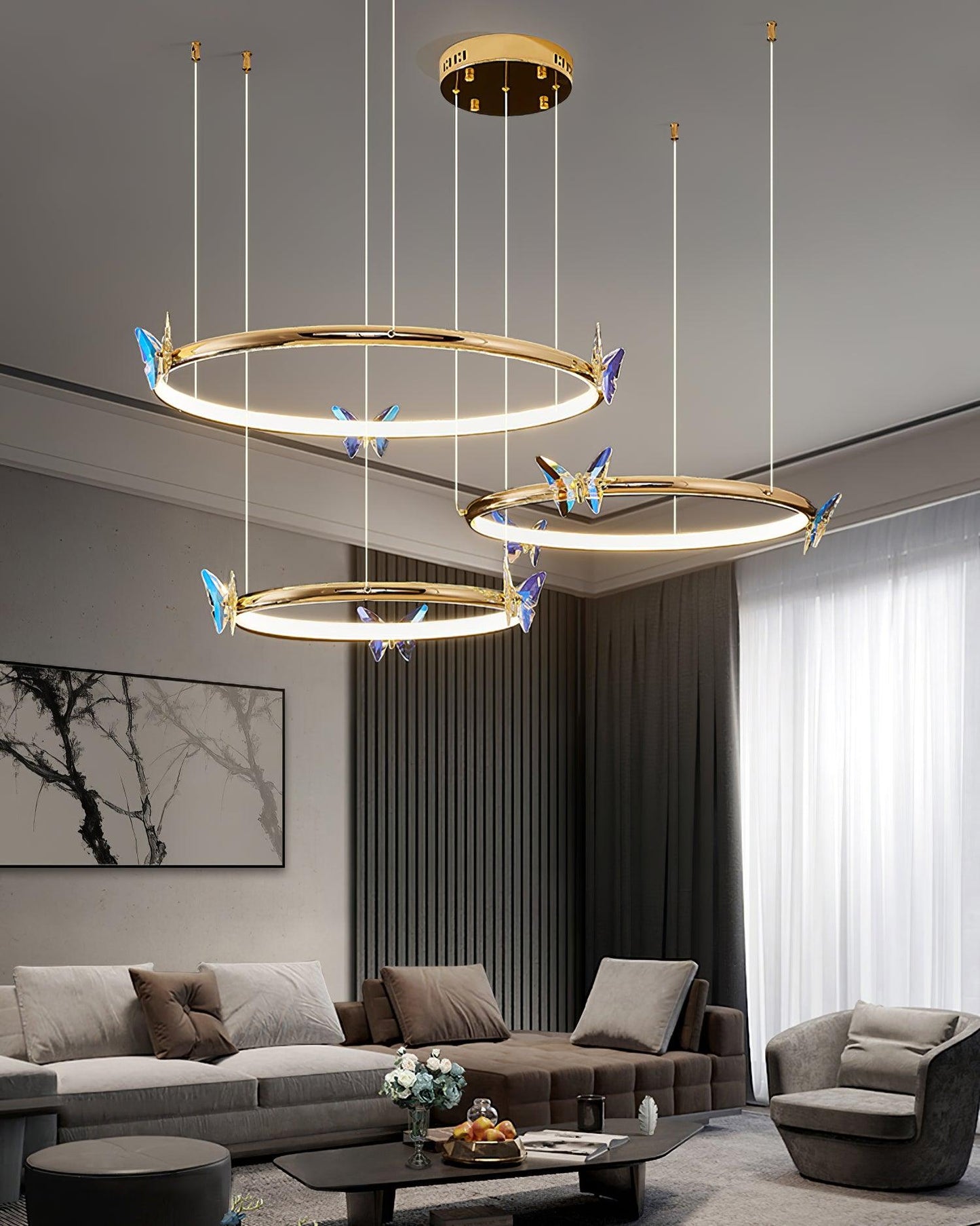 Blue Butterfly Chandelier