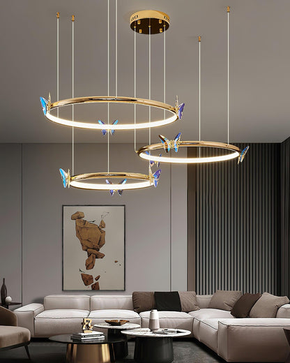 Blue Butterfly Chandelier