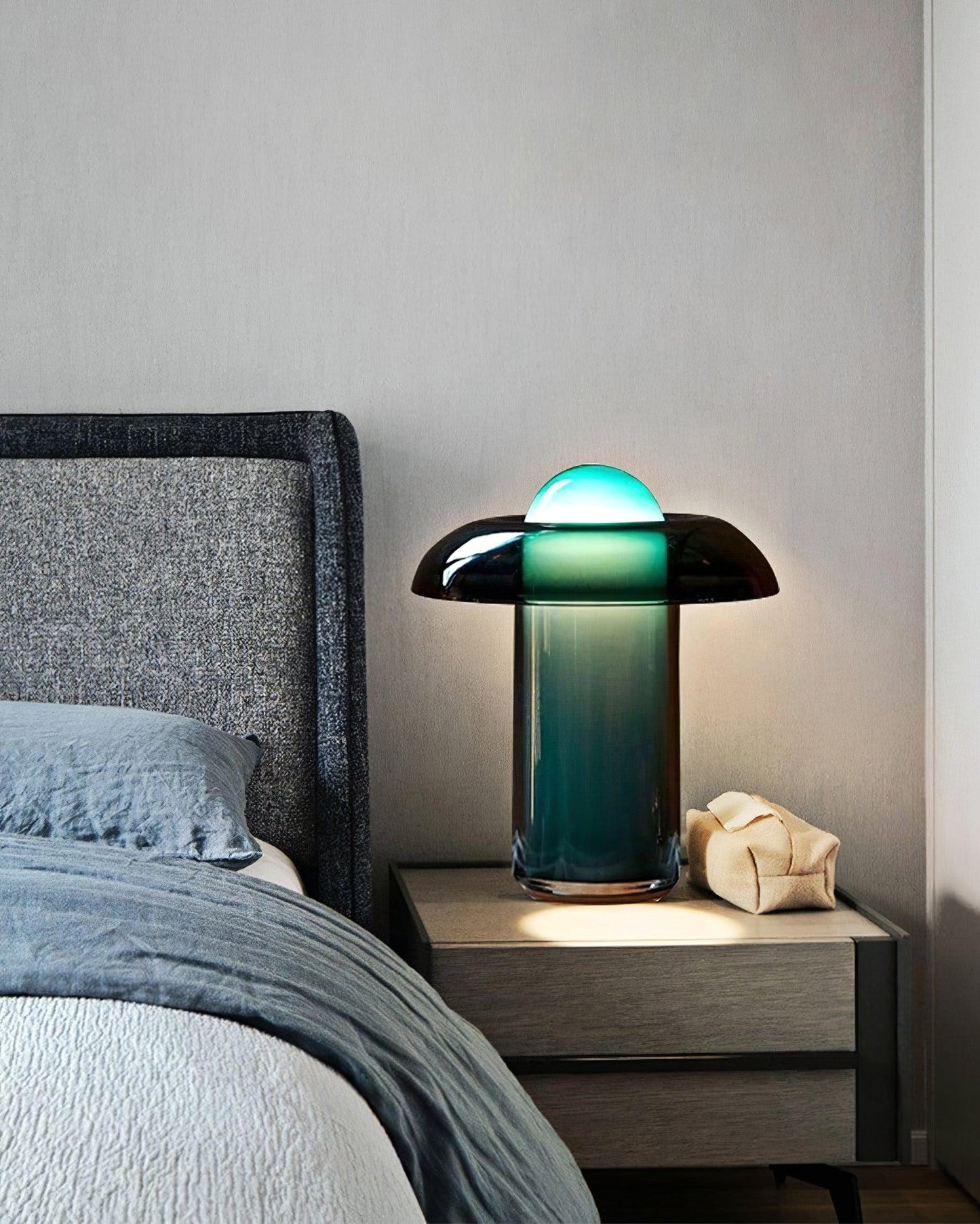 Glass Mushroom Side table lamp Table Lamp