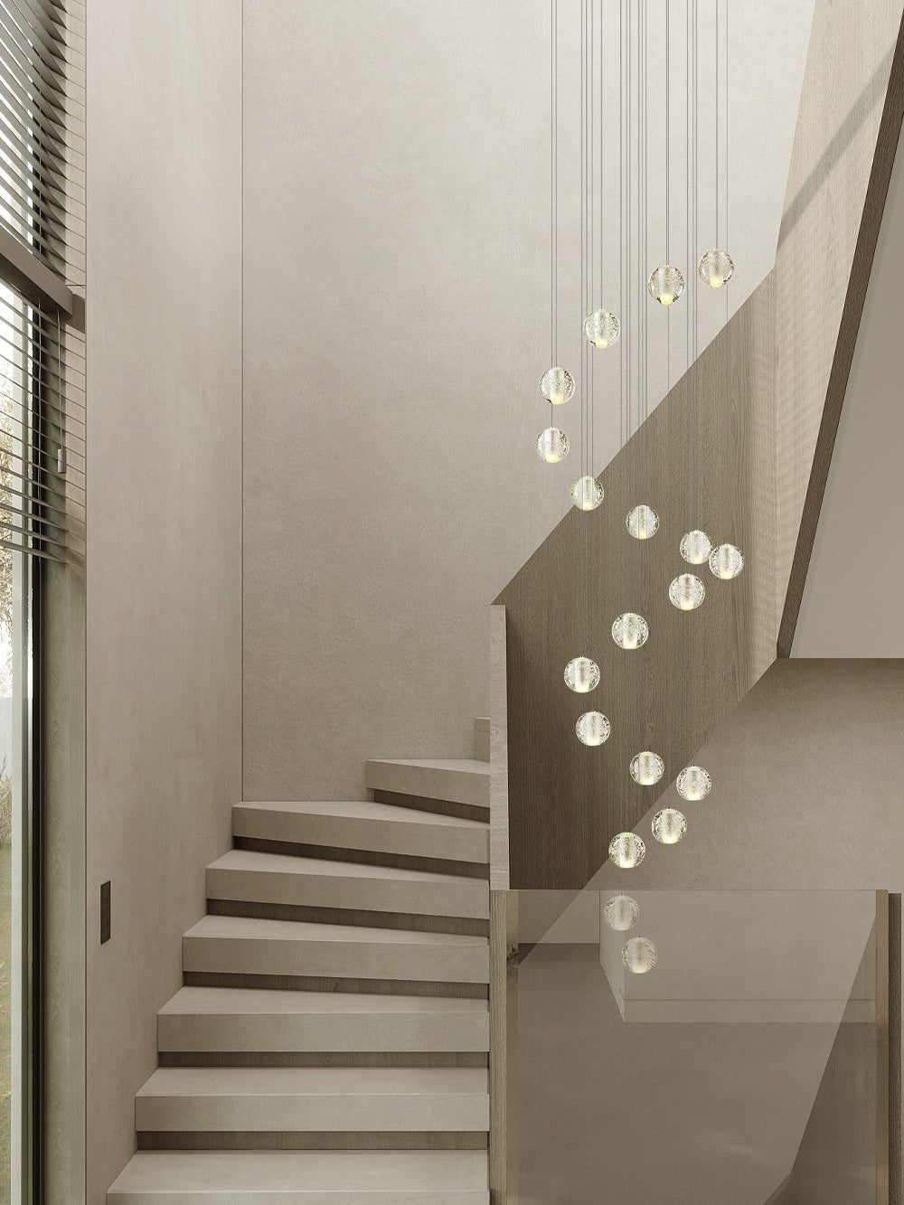 Crystal Bubbles Balls Pendant Lamp