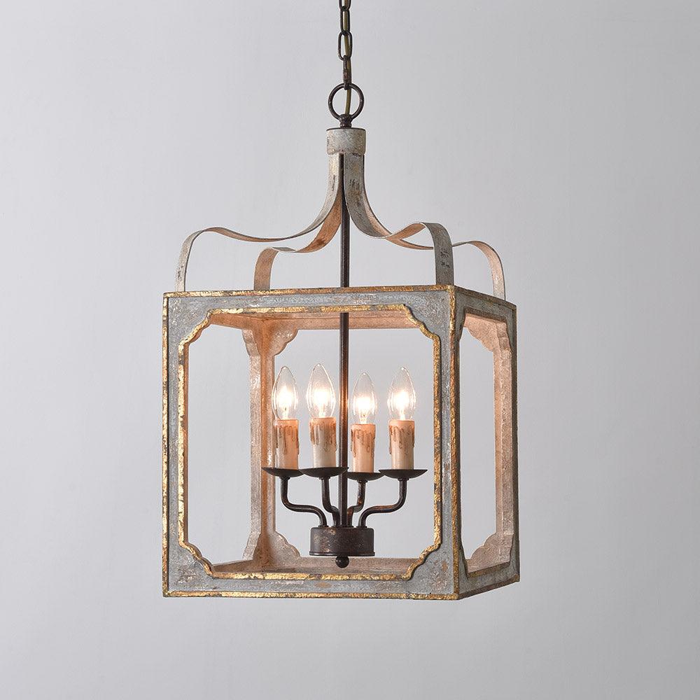 Boho Rustic Cube Chandelier