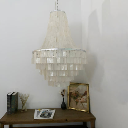 Boho Shell Tiered Chandelier