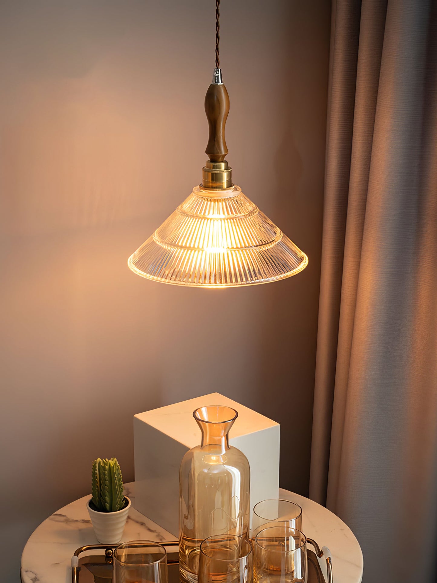 Vintage Ripple Droplight Pendant Lamp