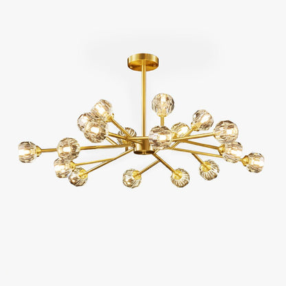 Crystal Ball Round Cluster Chandelier