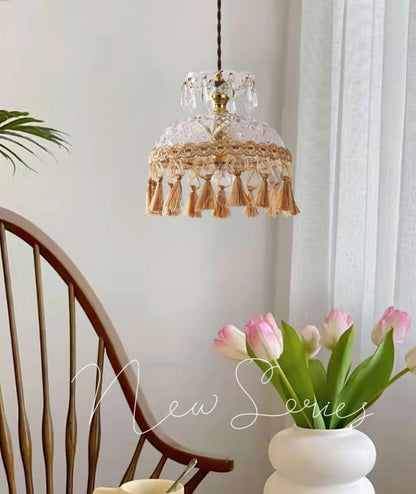 Bowl Tassel Pendant Light