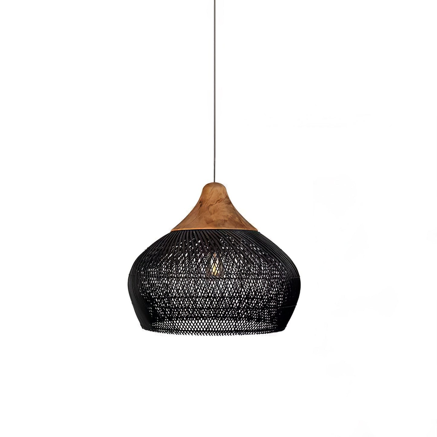 Braided Rattan Pendant Lamp