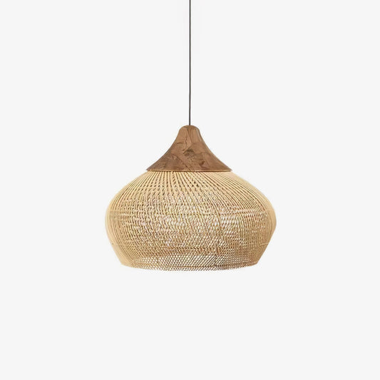 Braided Rattan Pendant Lamp