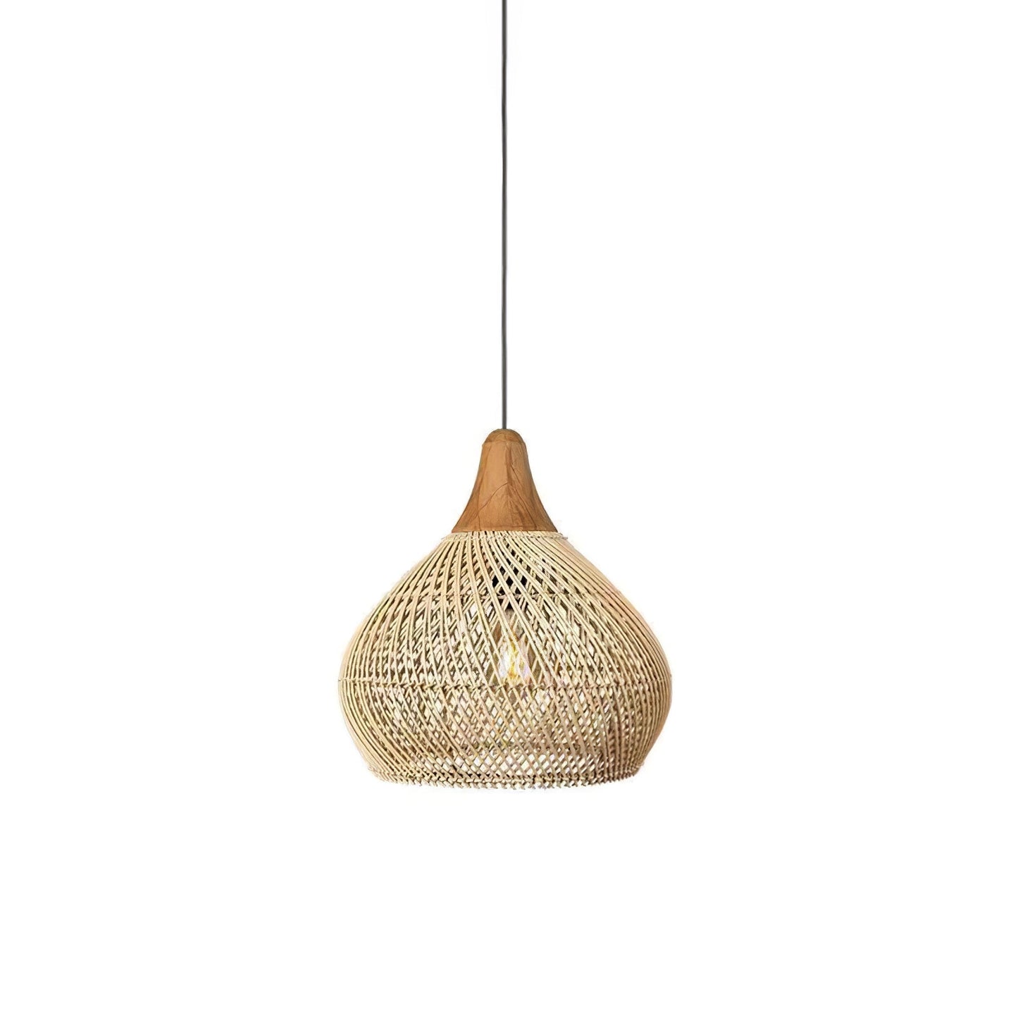 Braided Rattan Pendant Lamp