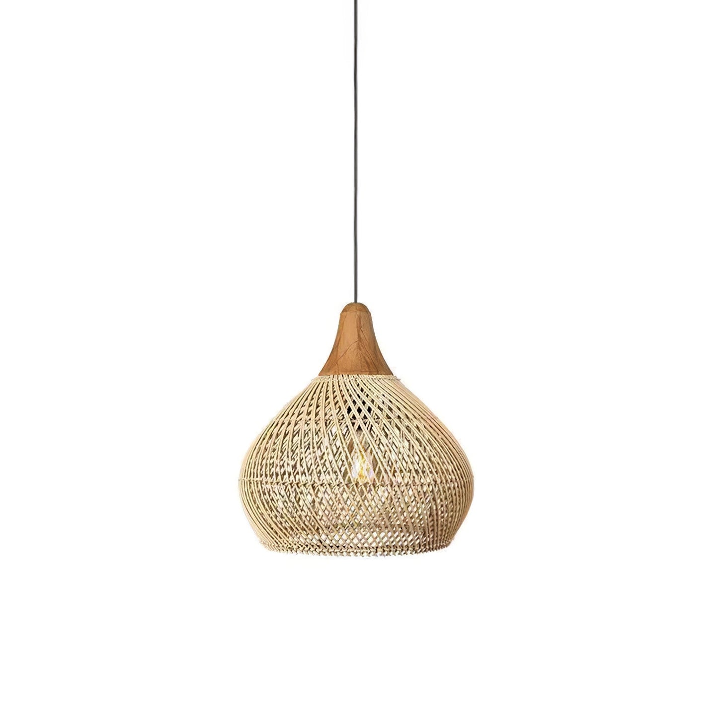 Braided Rattan Swag Pendant Lamp