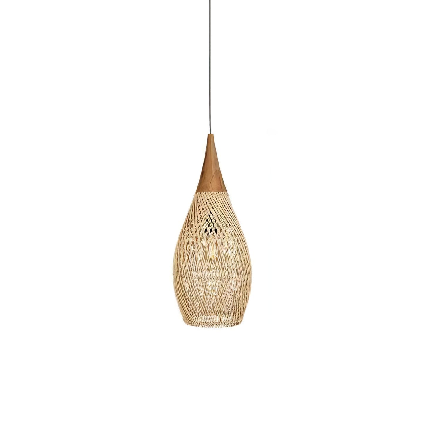 Braided Rattan Pendant Lamp