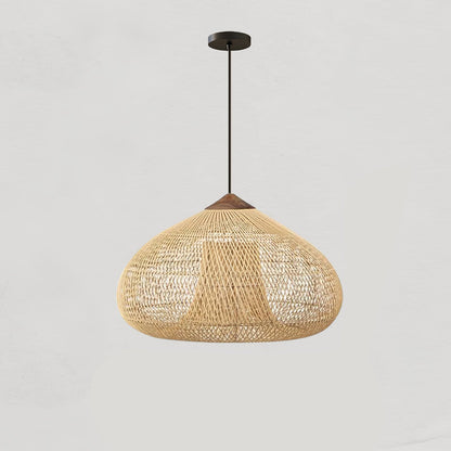 Braided Rattan Pendant Lamp