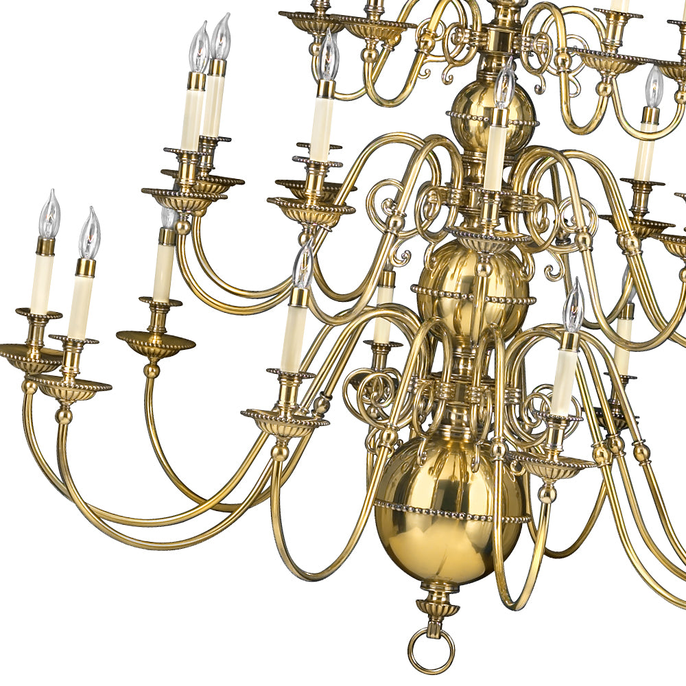 Classic Colonial Solid Brass Chandelier