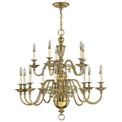 Traditional Flemish Brass Chandelier