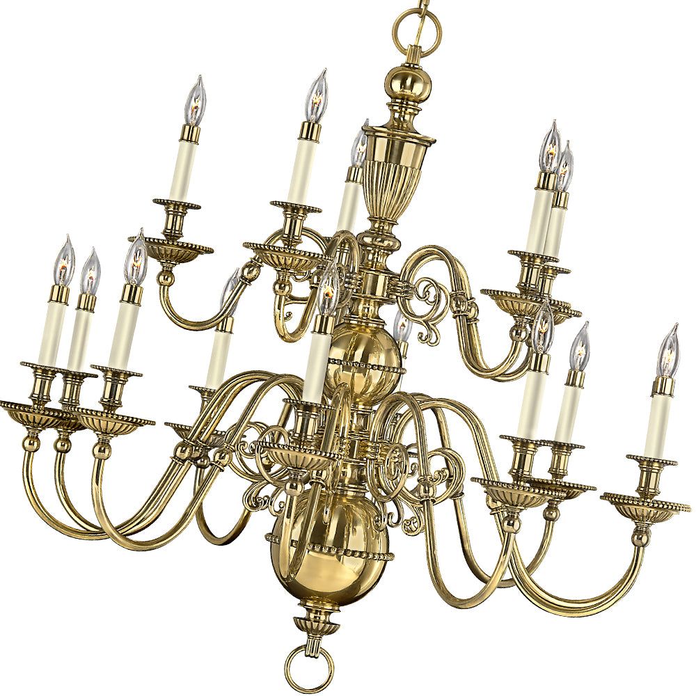 Traditional Flemish Brass Chandelier