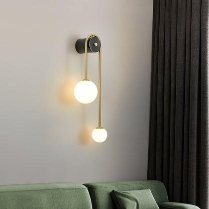 Brass Arc Wall Light