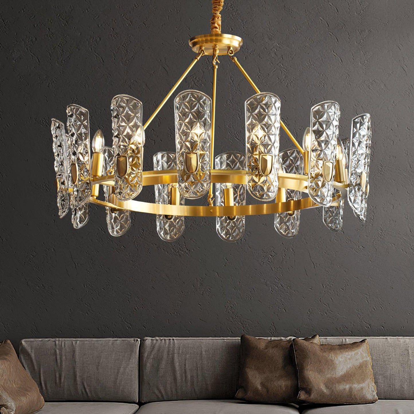 Brass Central Chandelier