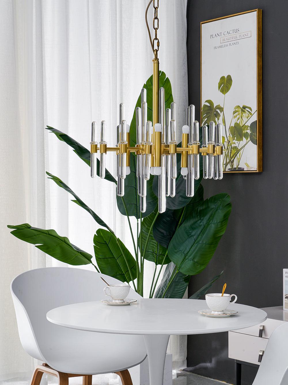 Vintage Antique Brass Electrolier Chandelier