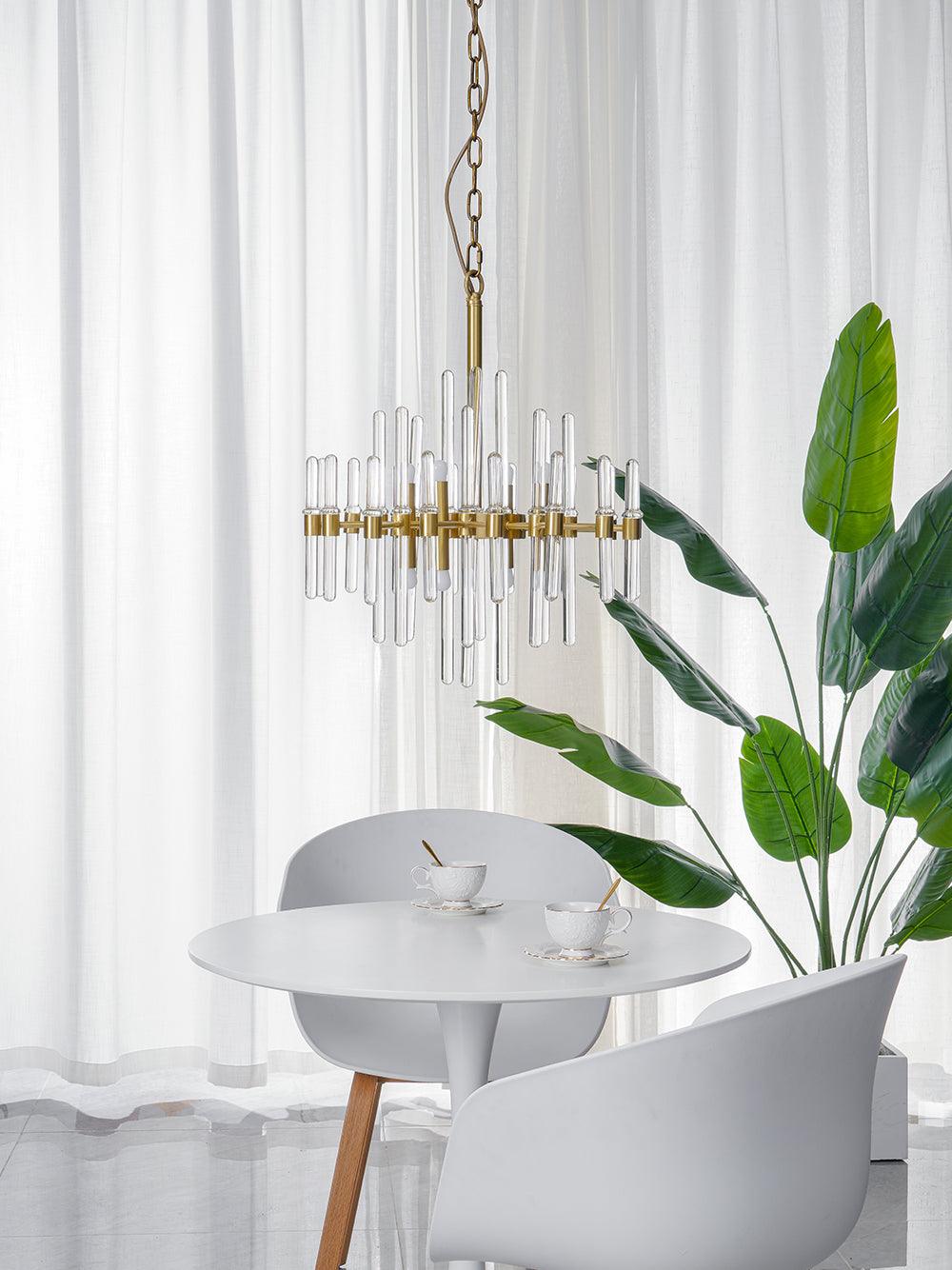 Vintage Antique Brass Electrolier Chandelier