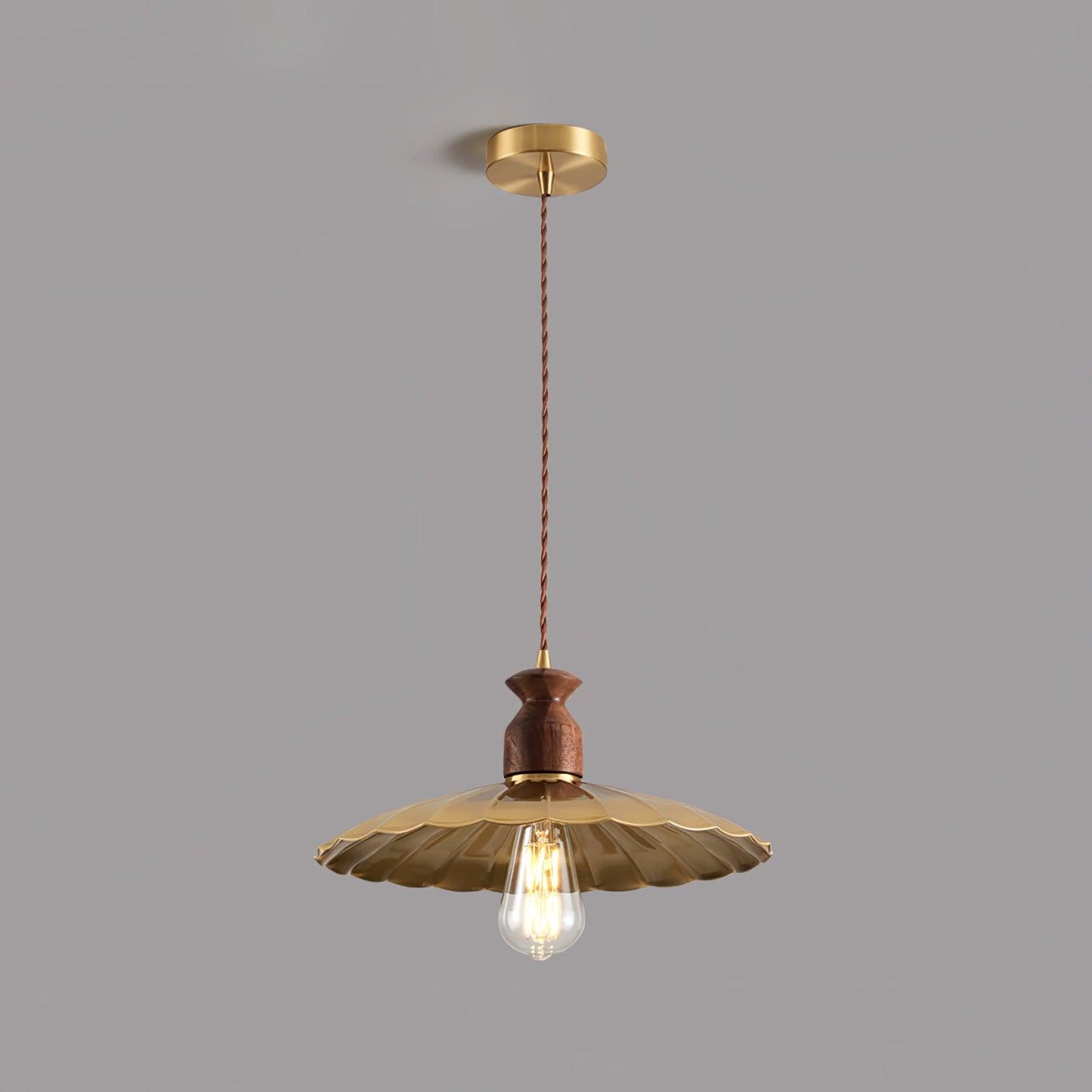 Brass Crest Pendant Light