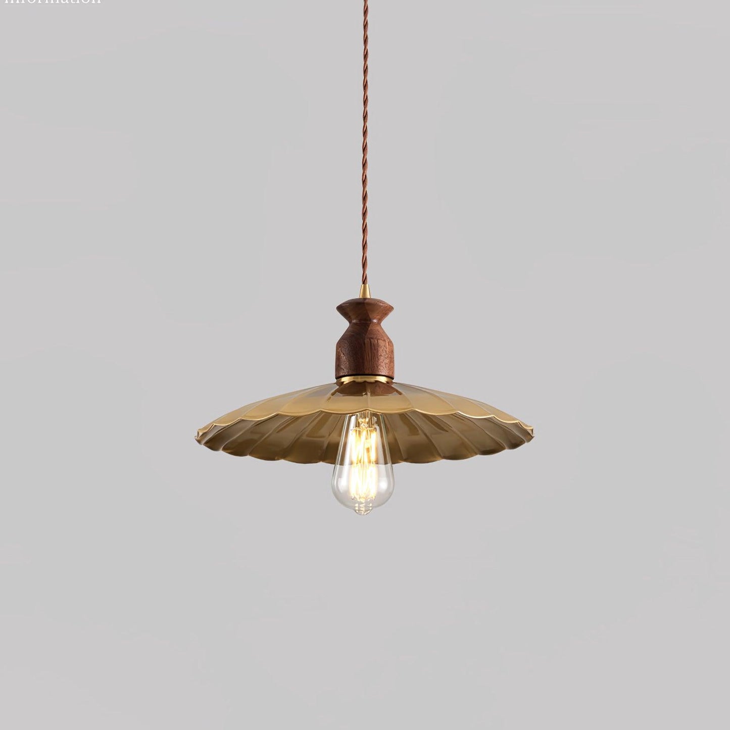 Brass Crest Pendant Light