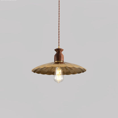 Brass Crest Pendant Light