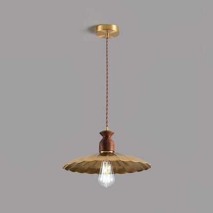 Brass Crest Pendant Light