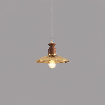 Brass Crest Pendant Light