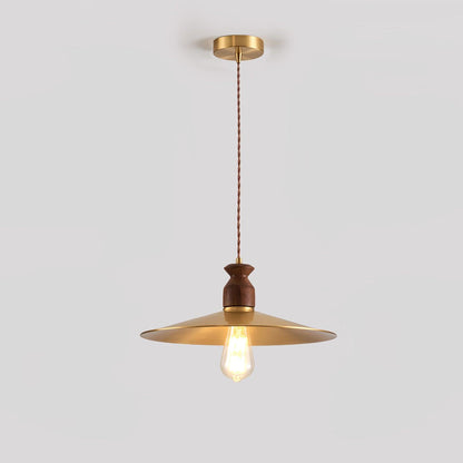 Brass Crest Pendant Light