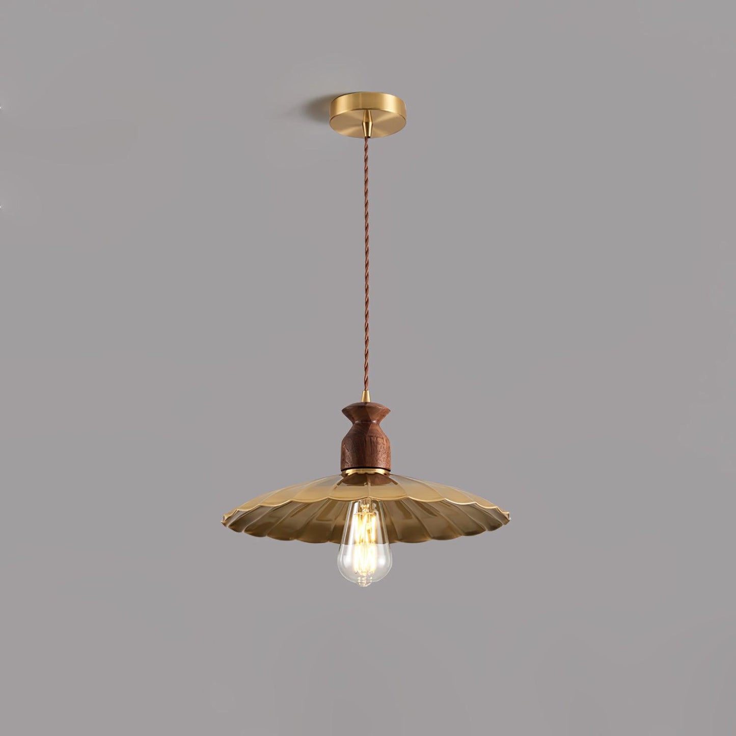 Brass Crest Pendant Light