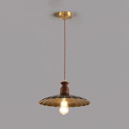 Brass Crest Pendant Light