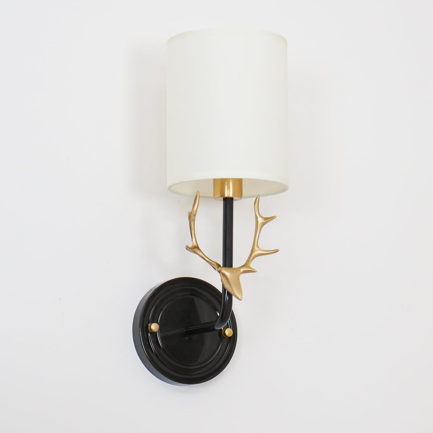 Brass Deer Head Wall Light