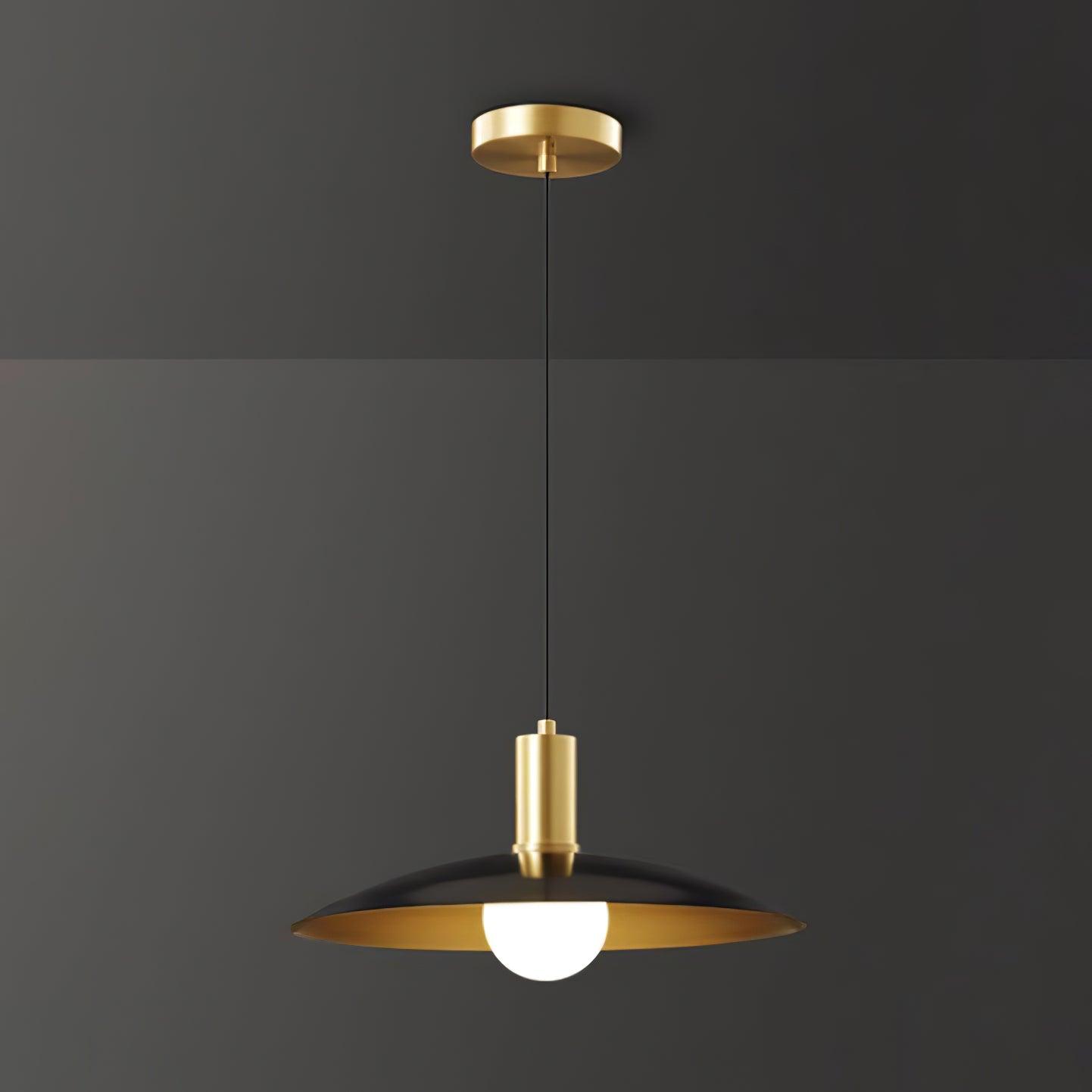 Brass Flared Pendant Lamp