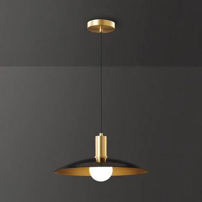 Brass Flared Pendant Lamp