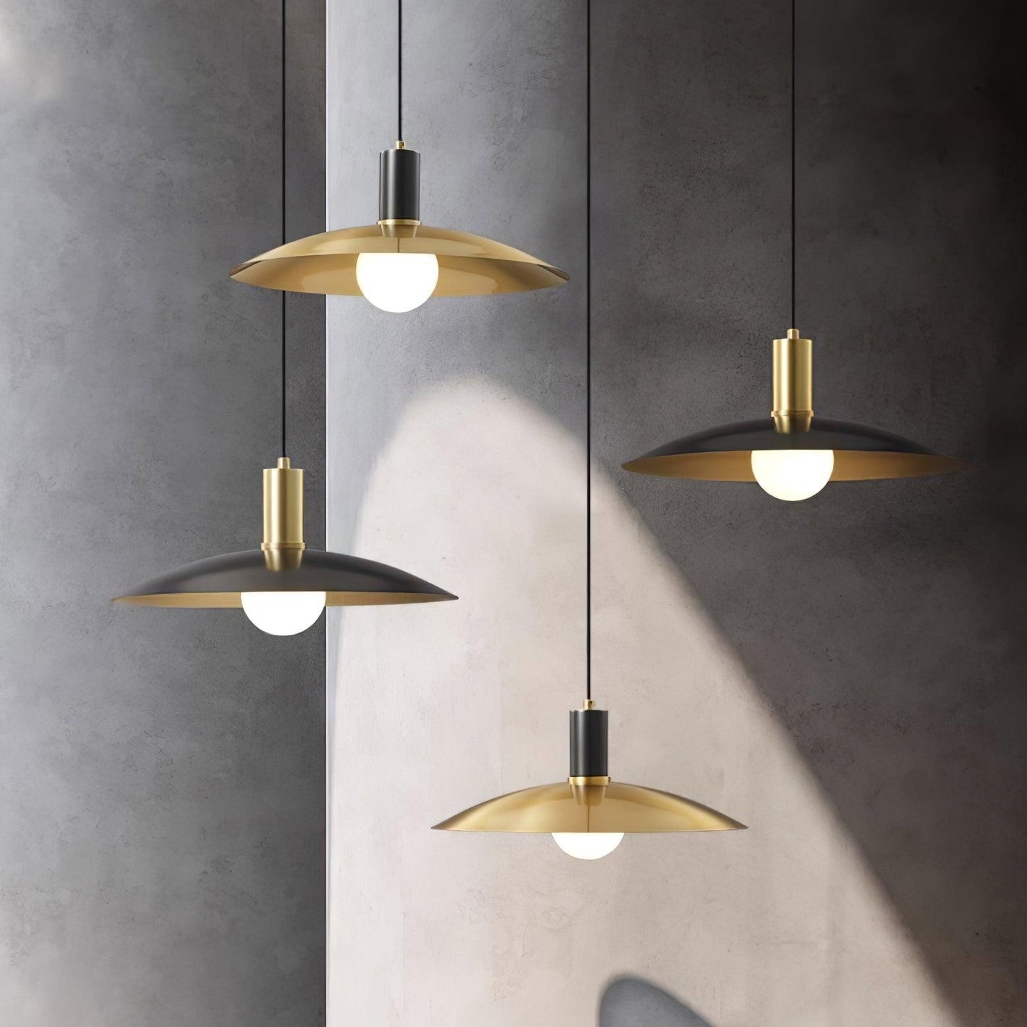 Brass Flared Pendant Lamp