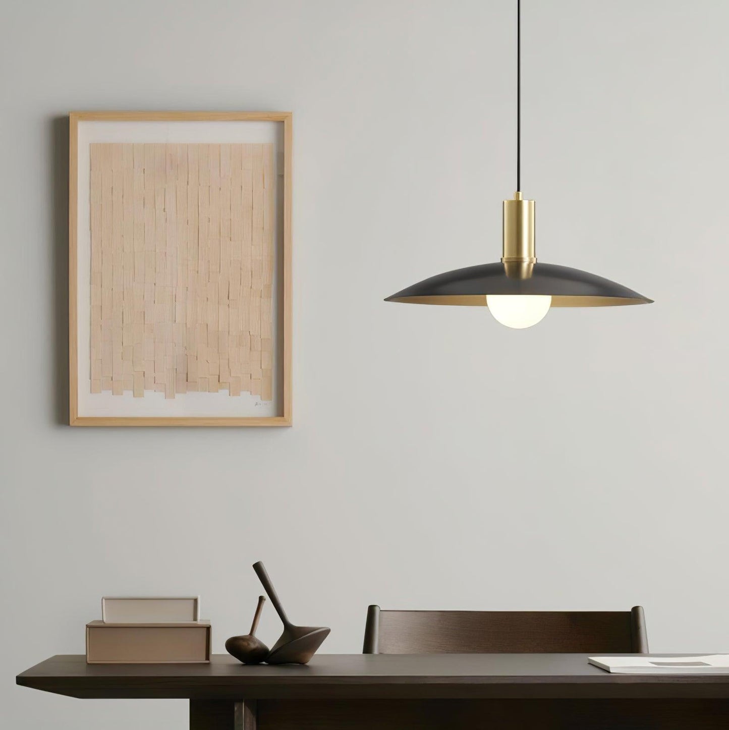 Brass Flared Pendant Lamp