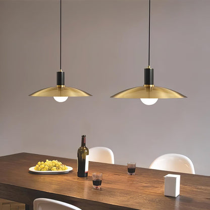 Brass Flared Pendant Lamp