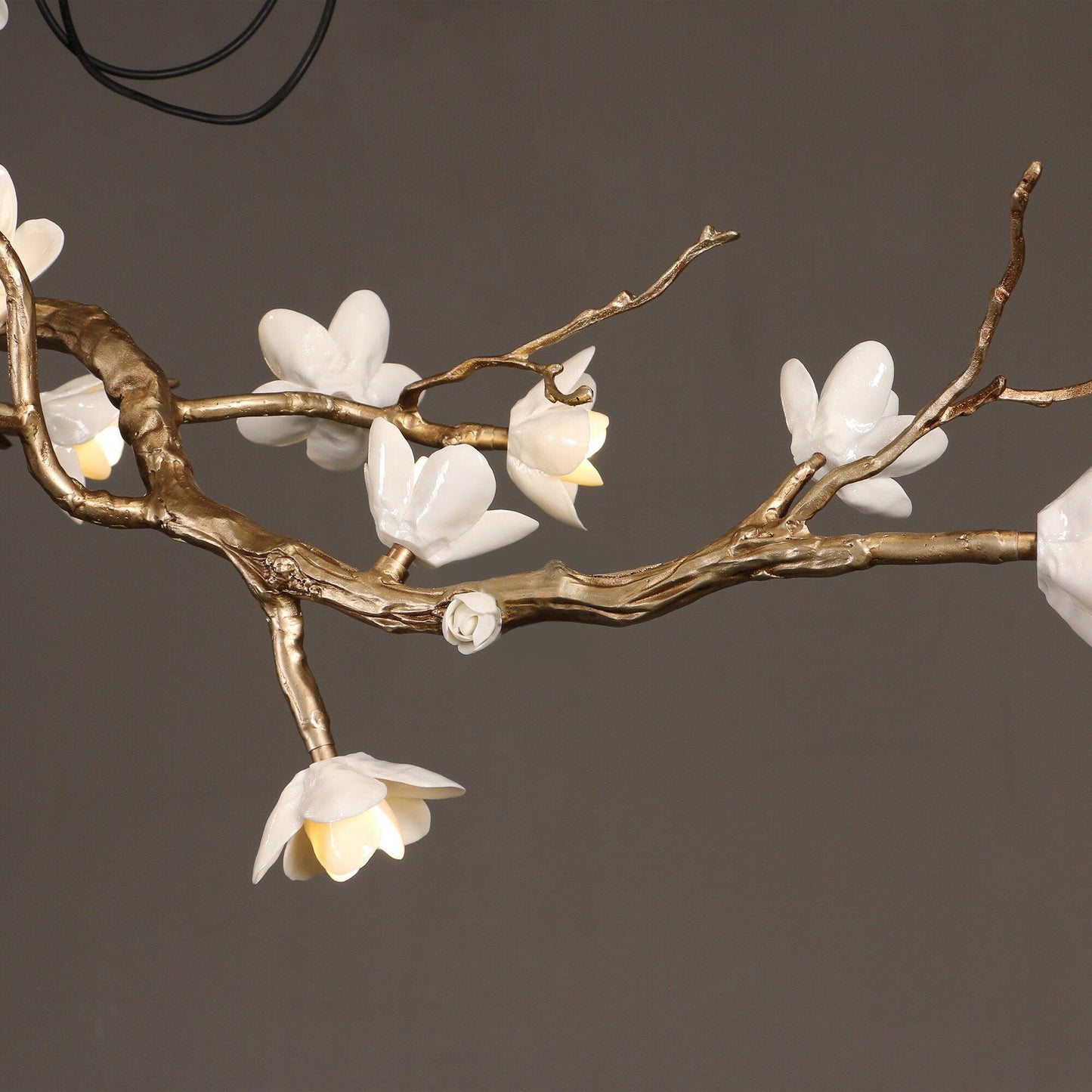 Brass Flower Branch Chandelier