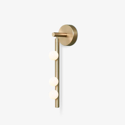 Brass Glass Tube Plug-in Wall Lamp