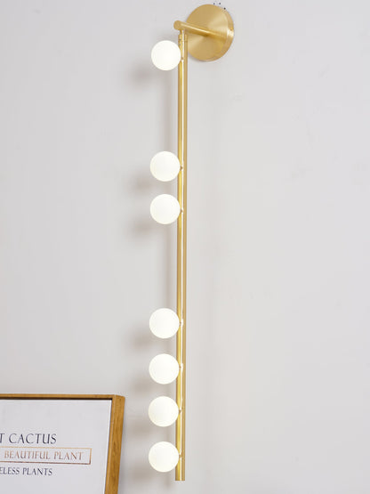 Brass Glass Tube Plug-in Wall Lamp