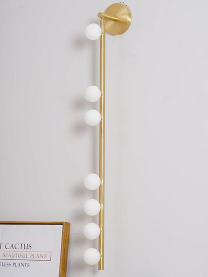 Brass Glass Tube Plug-in Wall Lamp