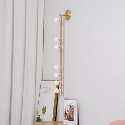 Brass Glass Tube Plug-in Wall Lamp