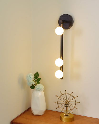 Brass Glass Tube Wall Lamp