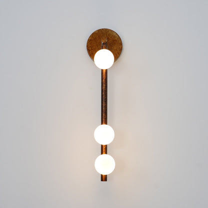 Brass Glass Tube Plug-in Wall Lamp