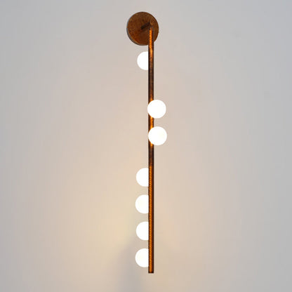 Brass Glass Tube Wall Lamp